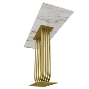 Консоль ARFEO 120 х 40 см, белый мрамор/золотой