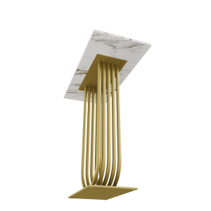 Консоль ARFEO 80 х 35 см, белый мрамор/золотой