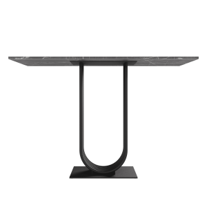 Консоль ARFEO 120 х 40 см, темный мрамор/черный