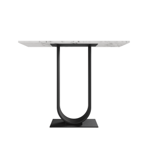 Консоль ARFEO 100 х 35 см, белый мрамор/черный