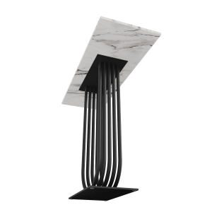 Консоль ARFEO 100 х 35 см, белый мрамор/черный