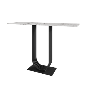 Консоль ARFEO 120 х 40 см, белый мрамор/черный