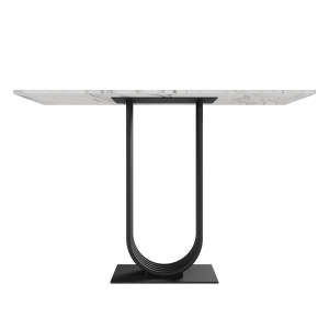Консоль ARFEO 120 х 40 см, белый мрамор/черный