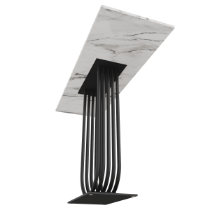 Консоль ARFEO 120 х 40 см, белый мрамор/черный