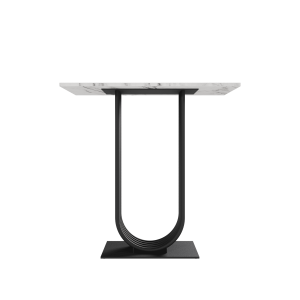 Консоль ARFEO 80 х 35 см, белый мрамор/черный