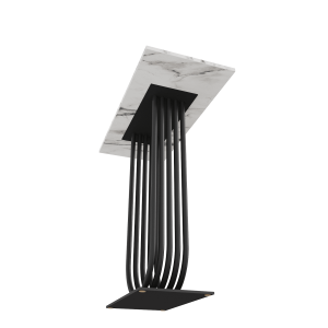 Консоль ARFEO 80 х 35 см, белый мрамор/черный