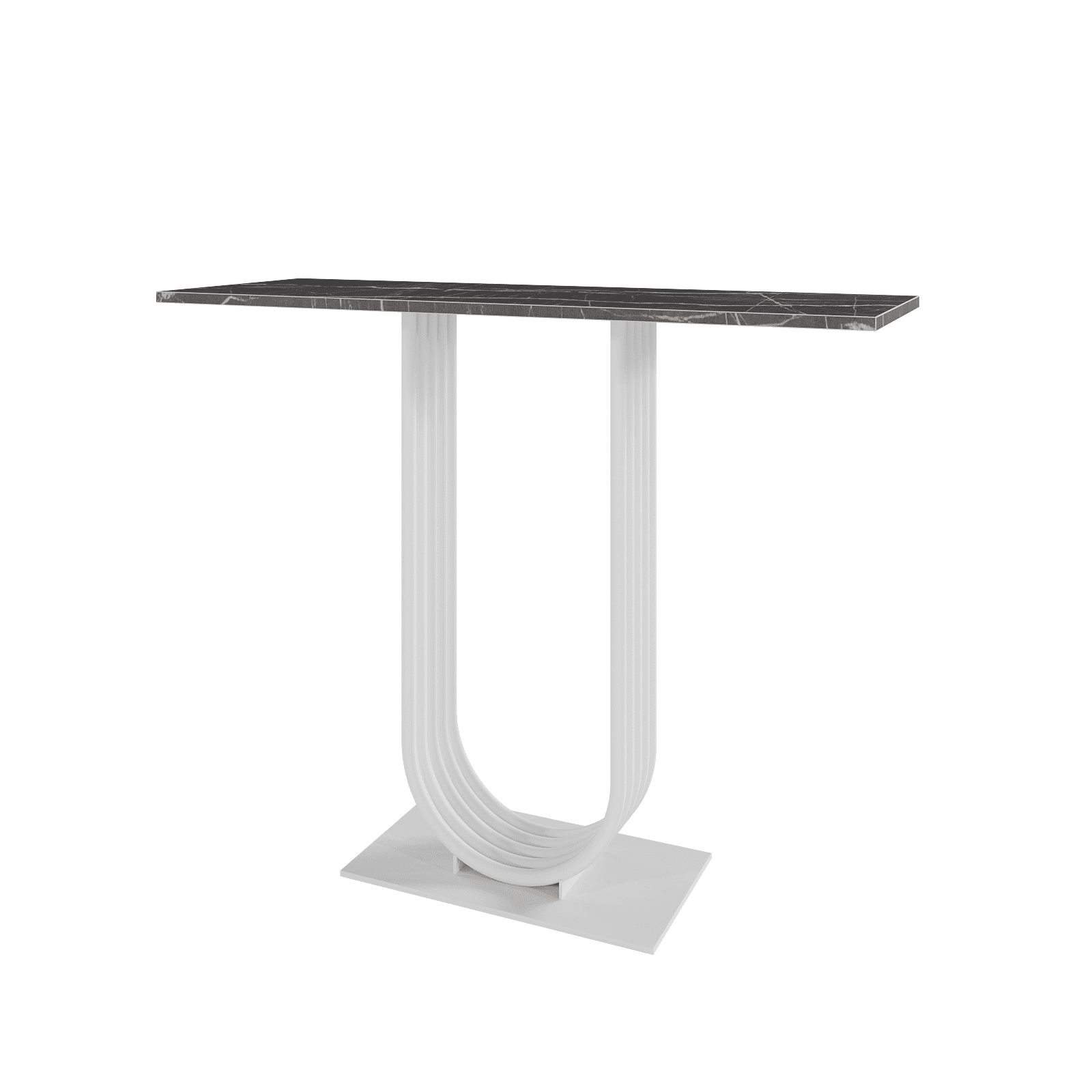 Консоль ARFEO 100 х 35 см, темный мрамор/белый