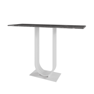 Консоль ARFEO 120 х 40 см, темный мрамор/белый