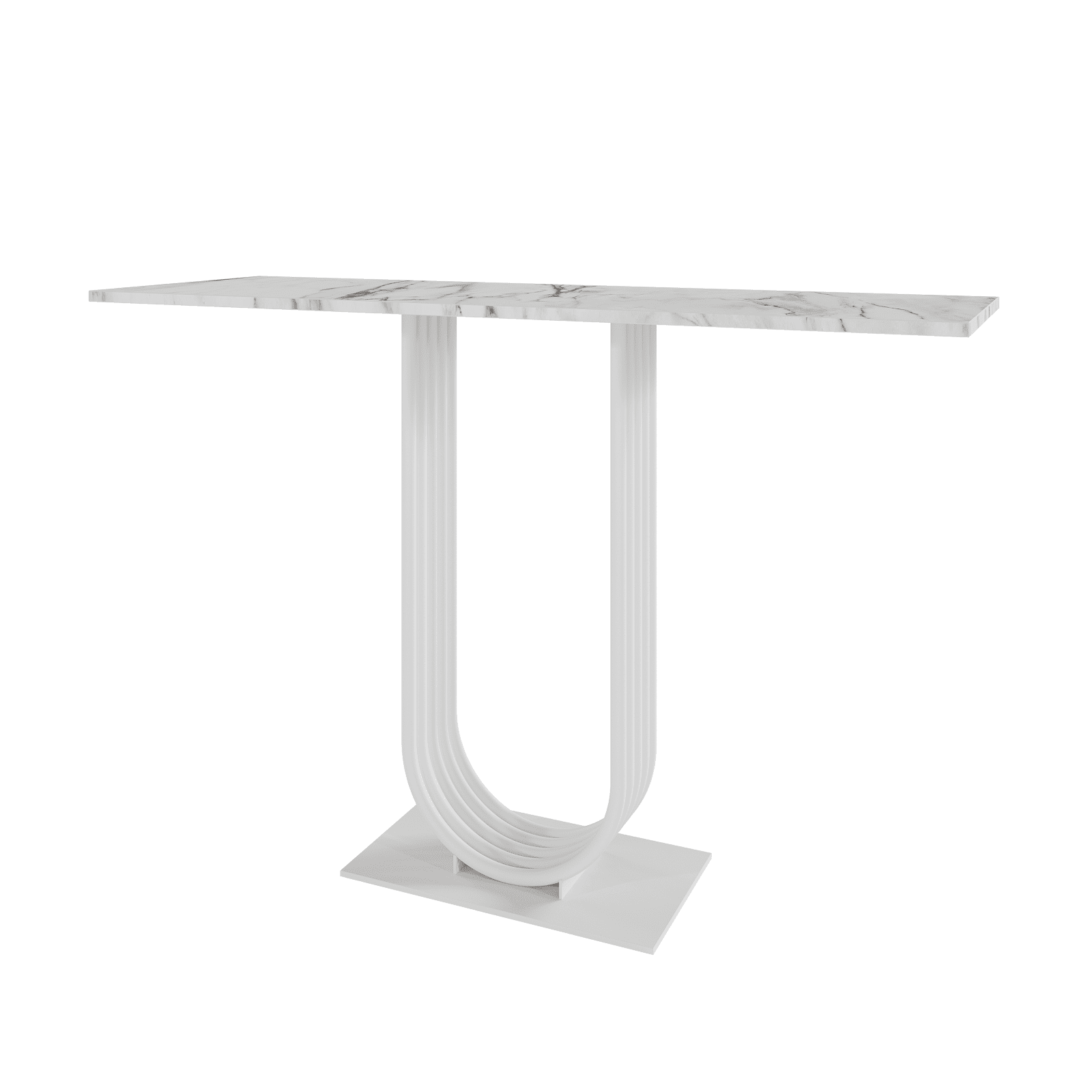 Консоль ARFEO 120 х 40 см, белый мрамор/белый