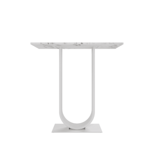 Консоль ARFEO 80 х 35 см, белый мрамор/белый