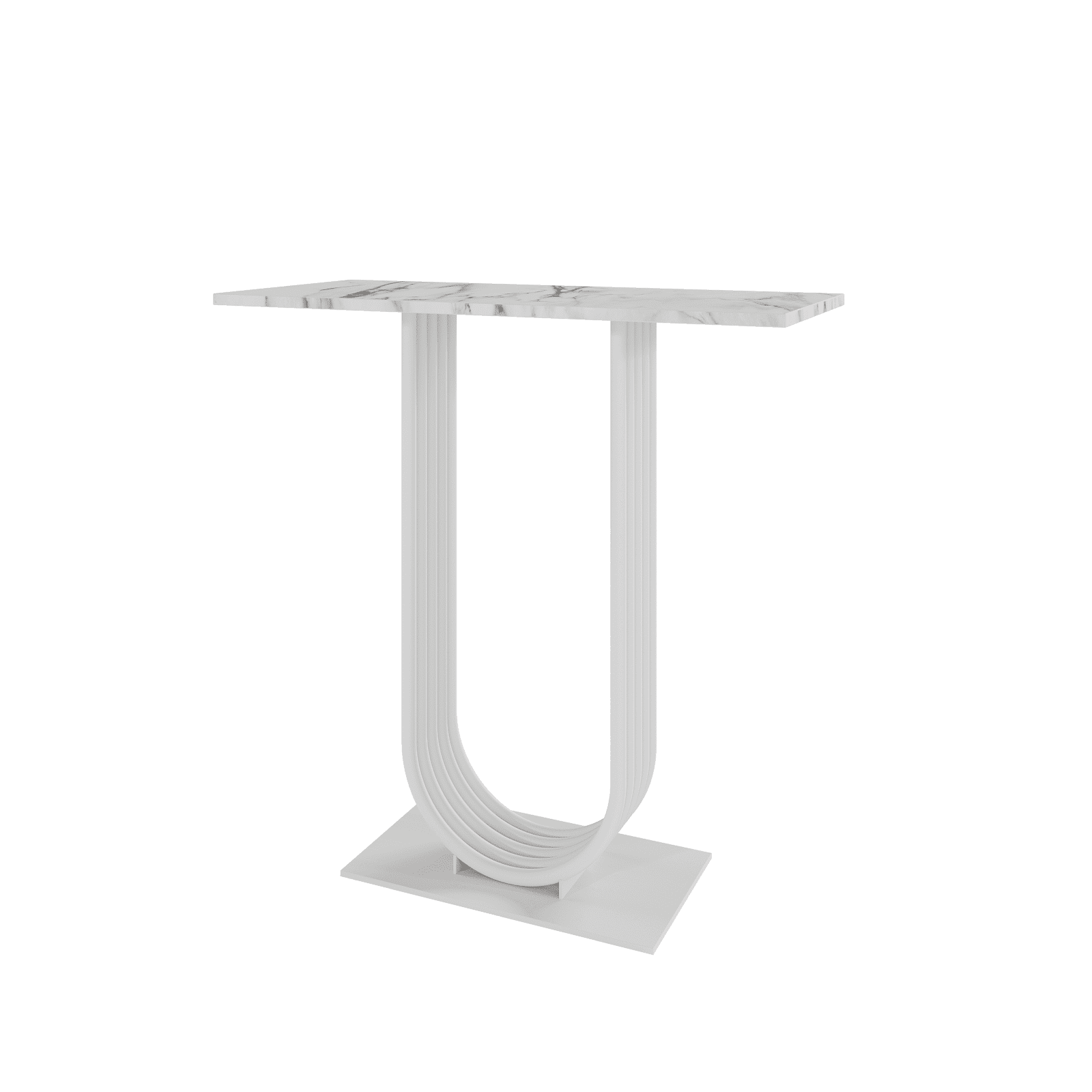 Консоль ARFEO 80 х 35 см, белый мрамор/белый