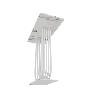 Консоль ARFEO 80 х 35 см, белый мрамор/белый