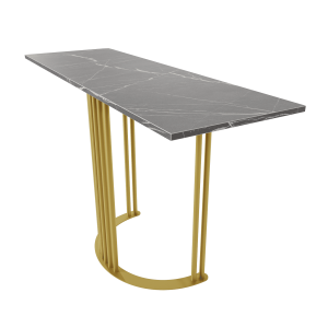 Консоль VIOLUR 120 х 40 см, темный мрамор/золотой