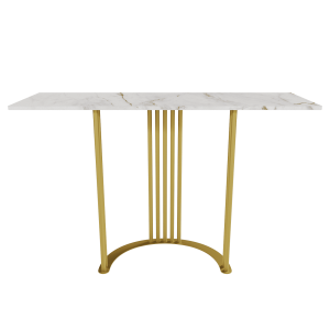 Консоль VIOLUR 120 х 40 см, белый мрамор/золотой