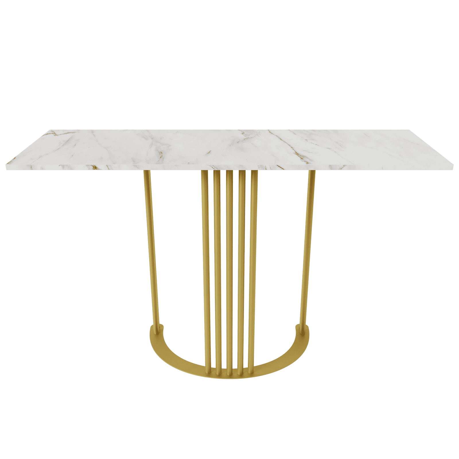 Консоль VIOLUR 120 х 40 см, белый мрамор/золотой