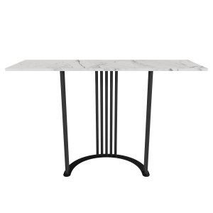 Консоль VIOLUR 120 х 40 см, белый мрамор/черный