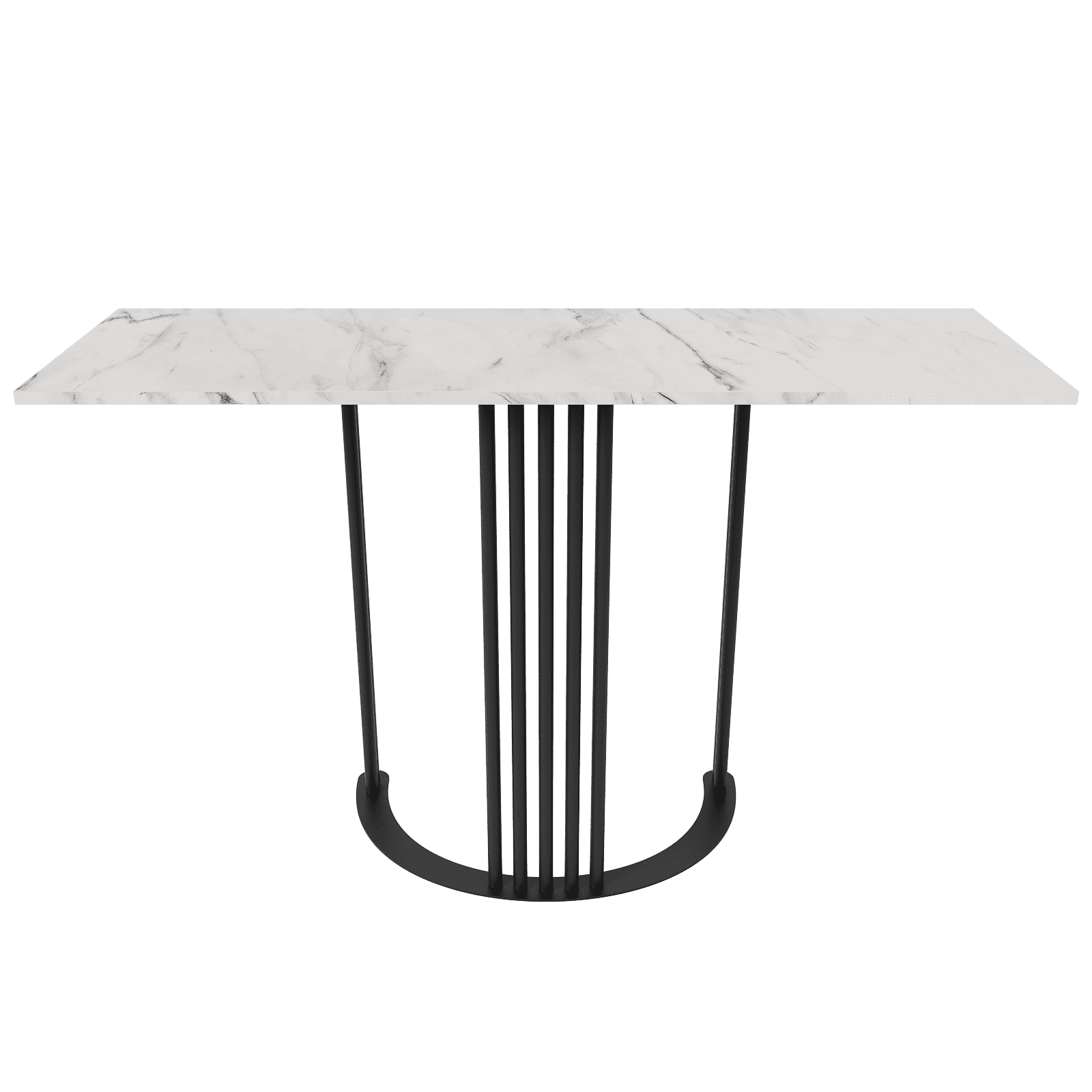 Консоль VIOLUR 120 х 40 см, белый мрамор/черный