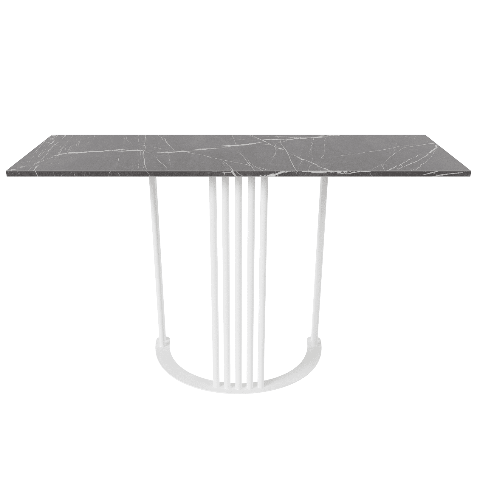 Консоль VIOLUR 120 х 40 см, темный мрамор/белый