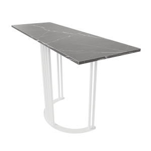 Консоль VIOLUR 120 х 40 см, темный мрамор/белый