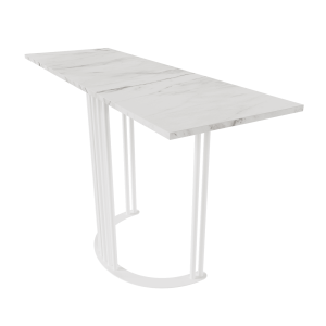 Консоль VIOLUR 120 х 40 см, белый мрамор/белый