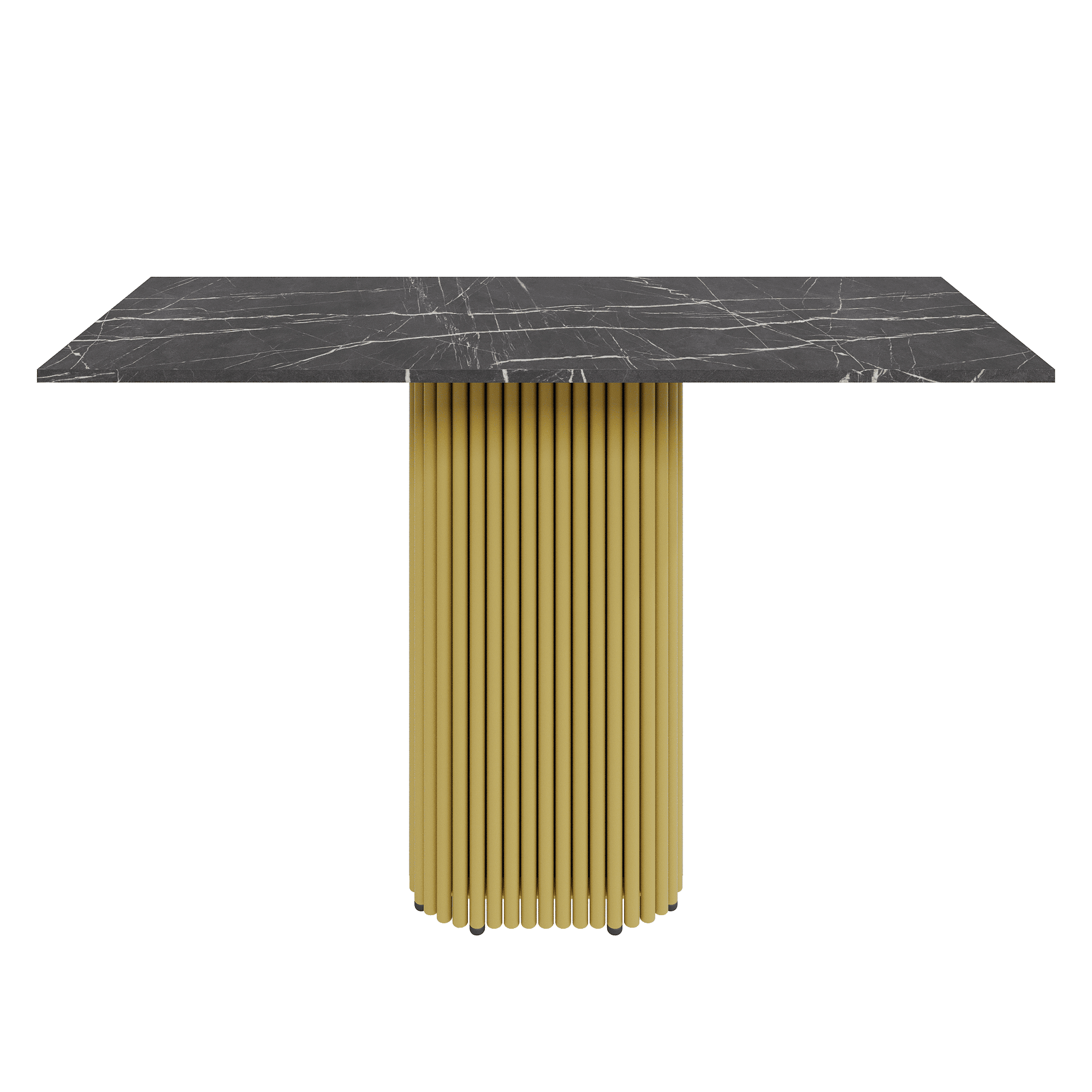 Консоль TRUBIS 120 х 40 см, темный мрамор/золотой