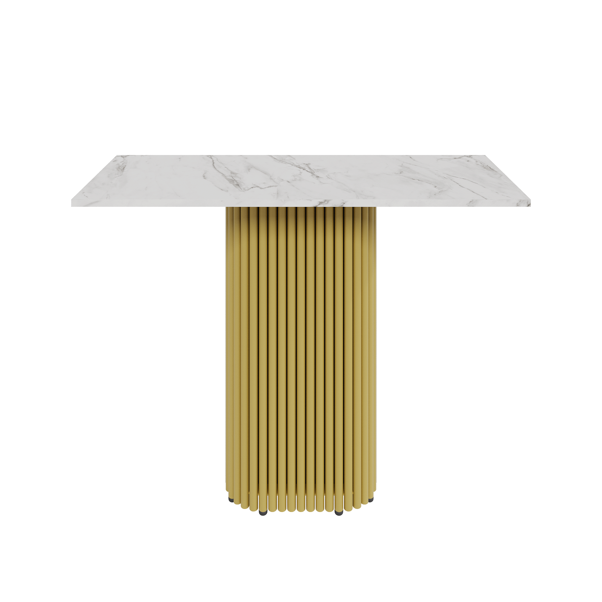 Консоль TRUBIS 100 х 35 см, белый мрамор/золотой