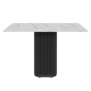 Консоль TRUBIS 120 х 40 см, белый мрамор/черный