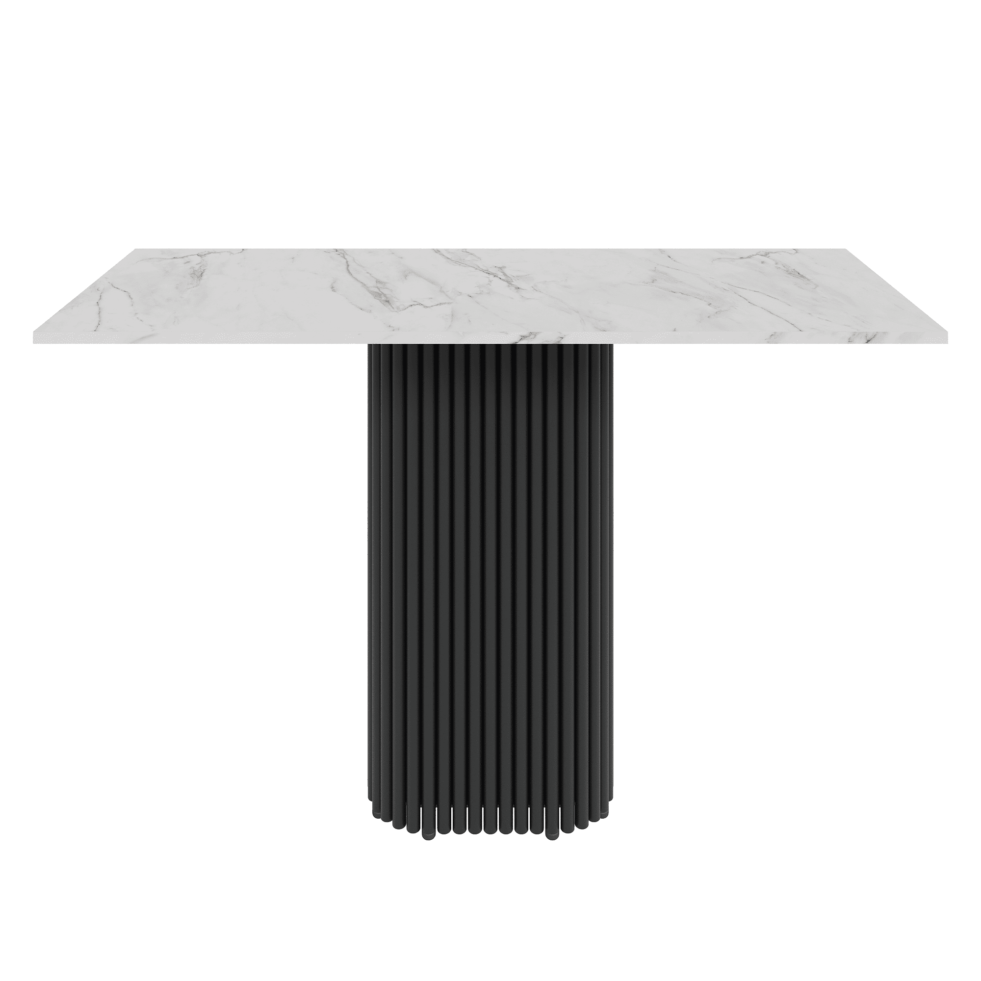 Консоль TRUBIS 120 х 40 см, белый мрамор/черный