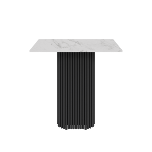 Консоль TRUBIS 80 х 35 см, белый мрамор/черный
