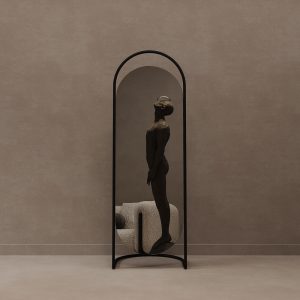 Зеркало в черной раме EVELUM, 163 х 54 см