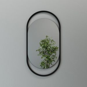 Зеркало в черной раме EVELIX S, 104 х 54 см