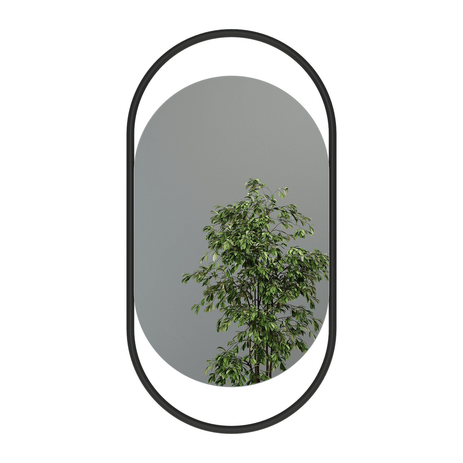 Зеркало в черной раме EVELIX S, 104 х 54 см