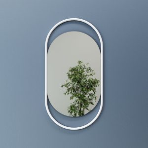 Зеркало в белой раме EVELIX S, 104 х 54 см