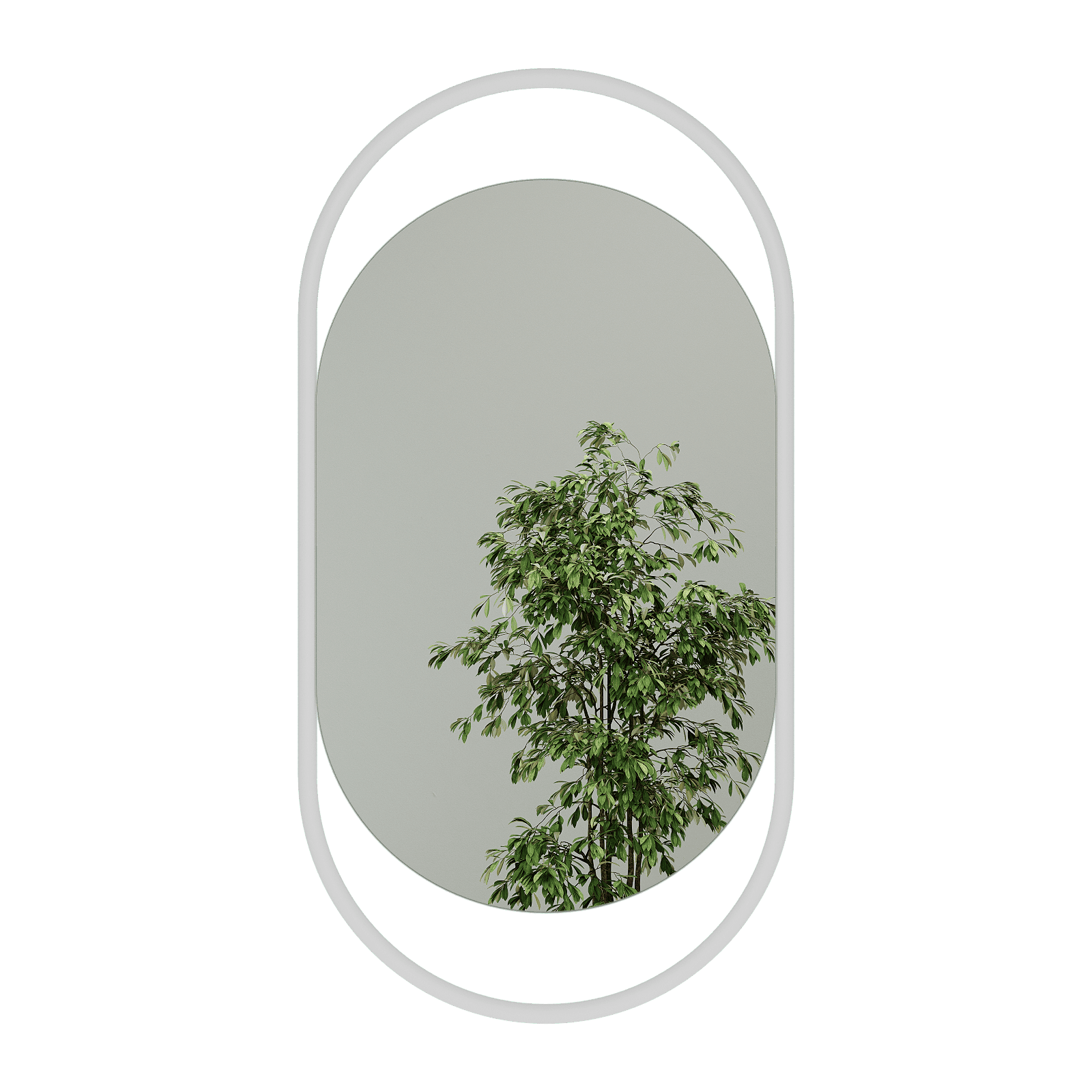 Зеркало в белой раме EVELIX S, 104 х 54 см