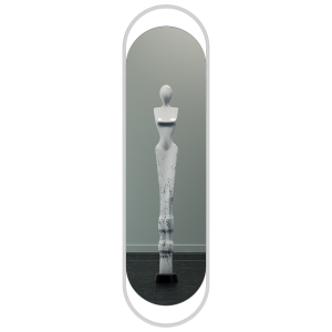 Зеркало в белой раме EVELIX L, 178 х 48 см