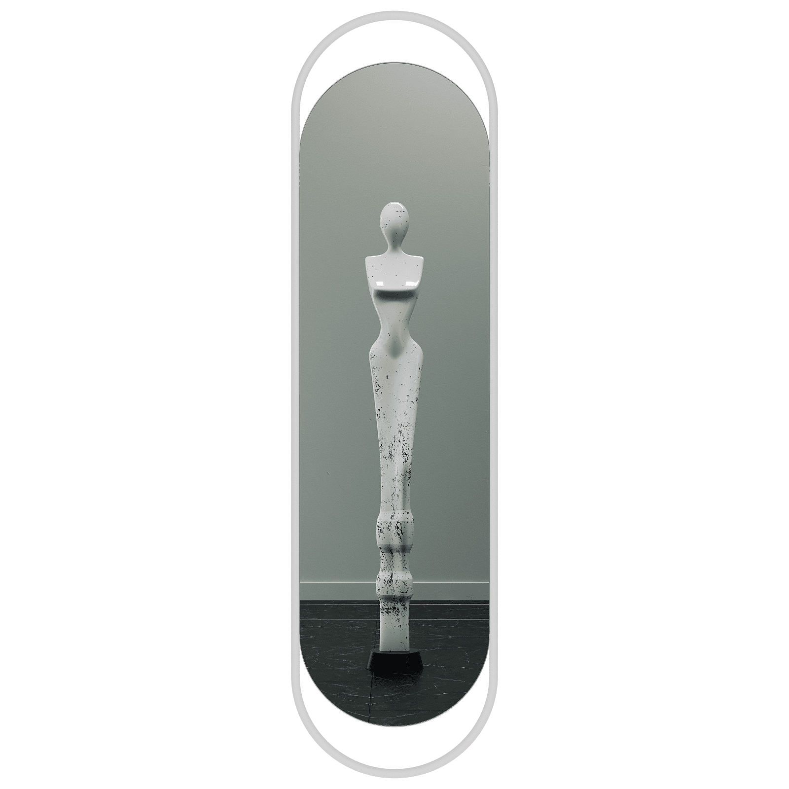 Зеркало в белой раме EVELIX L, 178 х 48 см