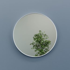 Зеркало в белой раме RAUNTEL M, 80 х 80 см