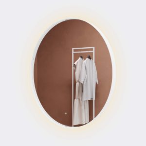 Зеркало в белой раме c подсветкой 3 в 1, RAUNTEL M LED, 80 см