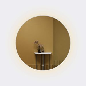 Зеркало в белой раме c подсветкой 3 в 1, RAUNTEL L LED, 100 см