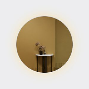 Зеркало в белой раме c подсветкой 3 в 1, RAUNTEL L LED, 100 см