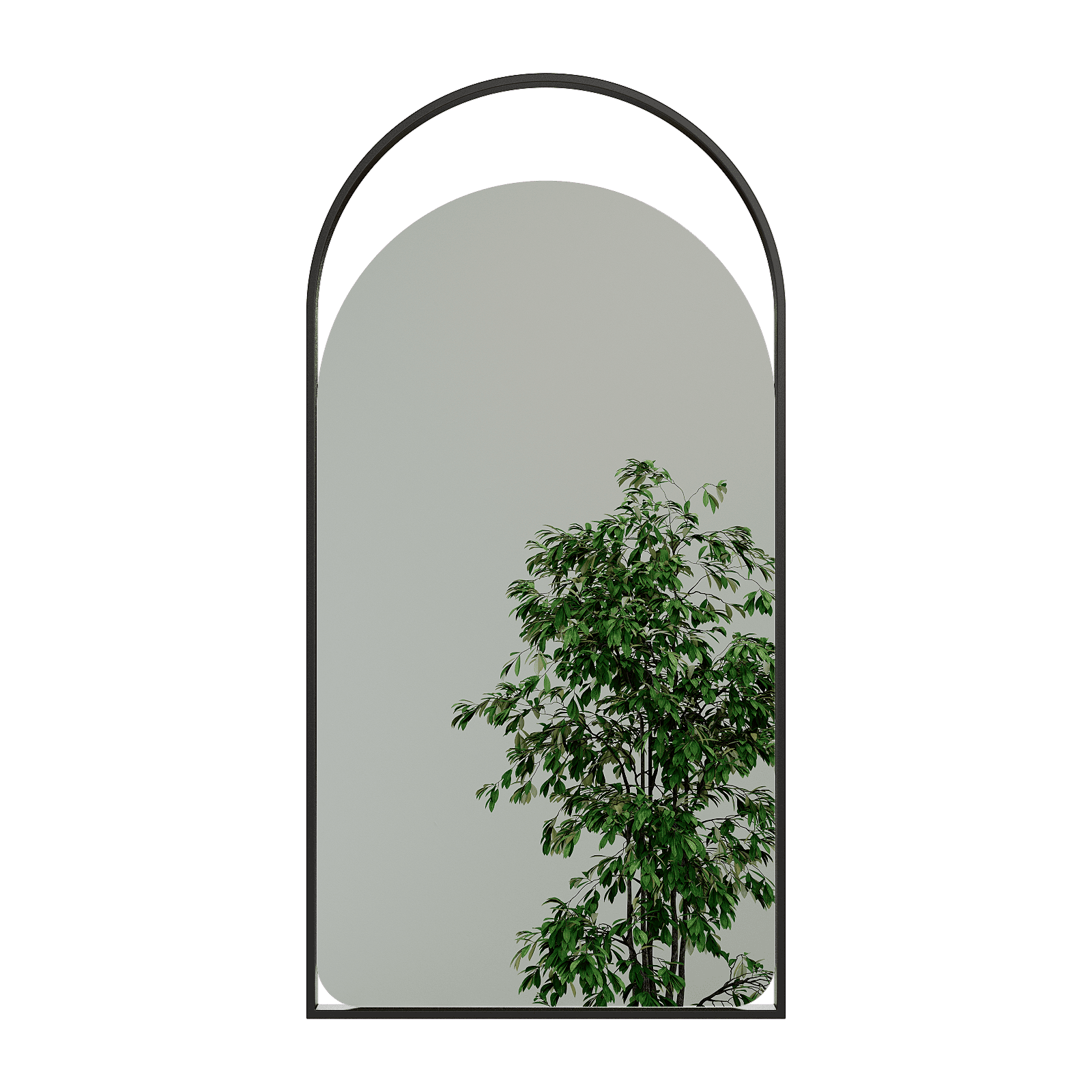 Зеркало в черной раме ARKELO S, 102 х 52 см