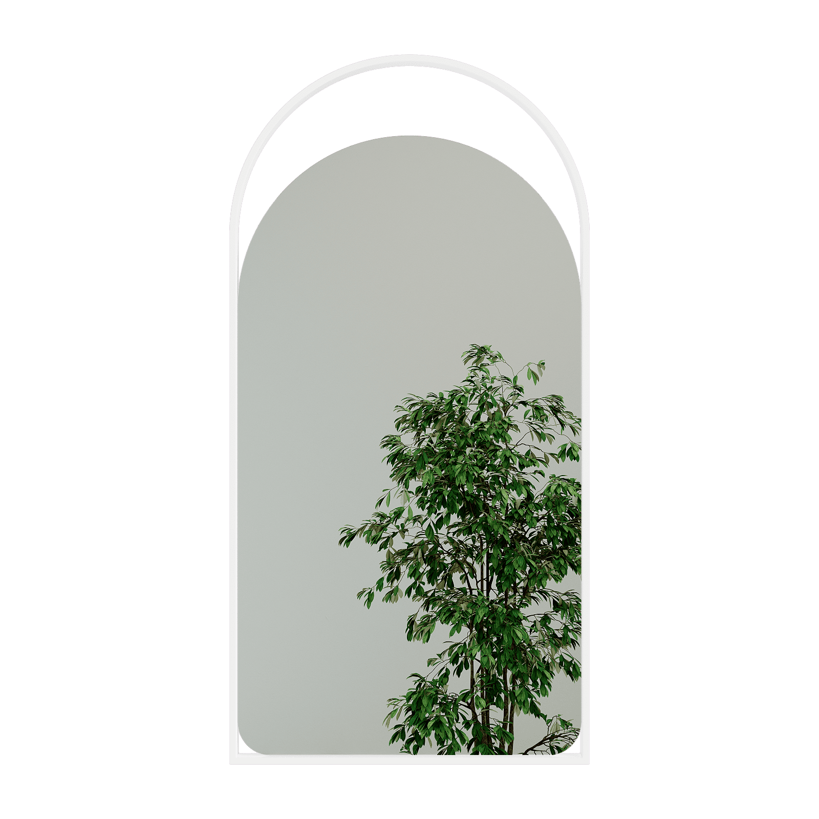 Зеркало в белой раме ARKELO S, 102 х 52 см