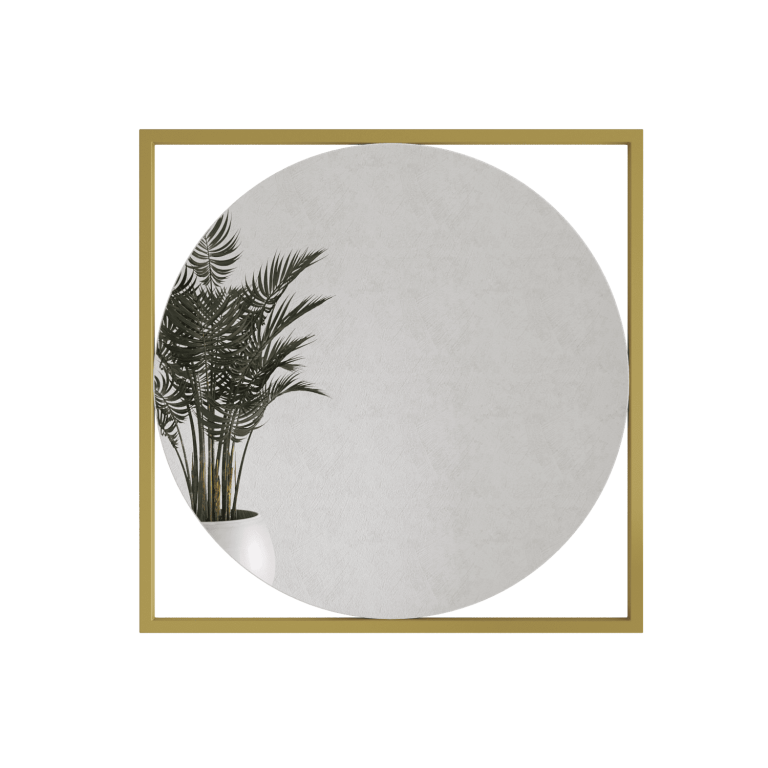 Зеркало в золотой раме KVADRUM M, 83 х 83 см