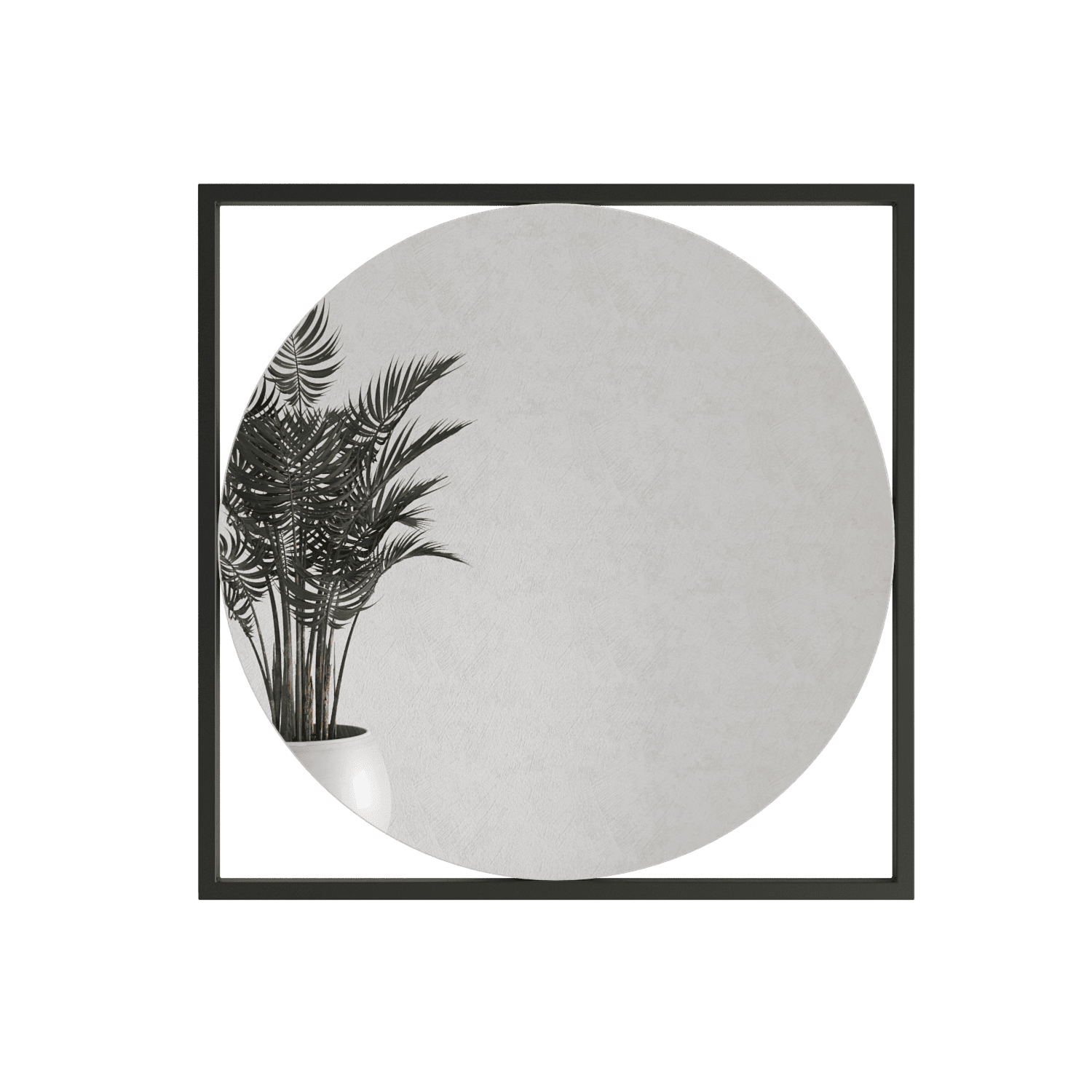 Зеркало в черной раме KVADRUM M, 83 х 83 см