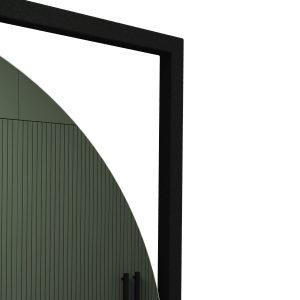 Зеркало в черной раме KVADRUM L, 104 х 104 см