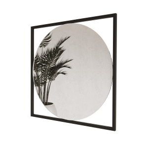 Зеркало в черной раме KVADRUM M, 83 х 83 см