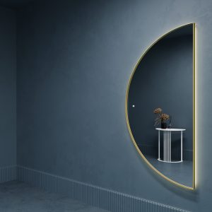 Зеркало в золотой раме с подсветкой 3 в 1 RONTUS M LED, 160 х 80 см