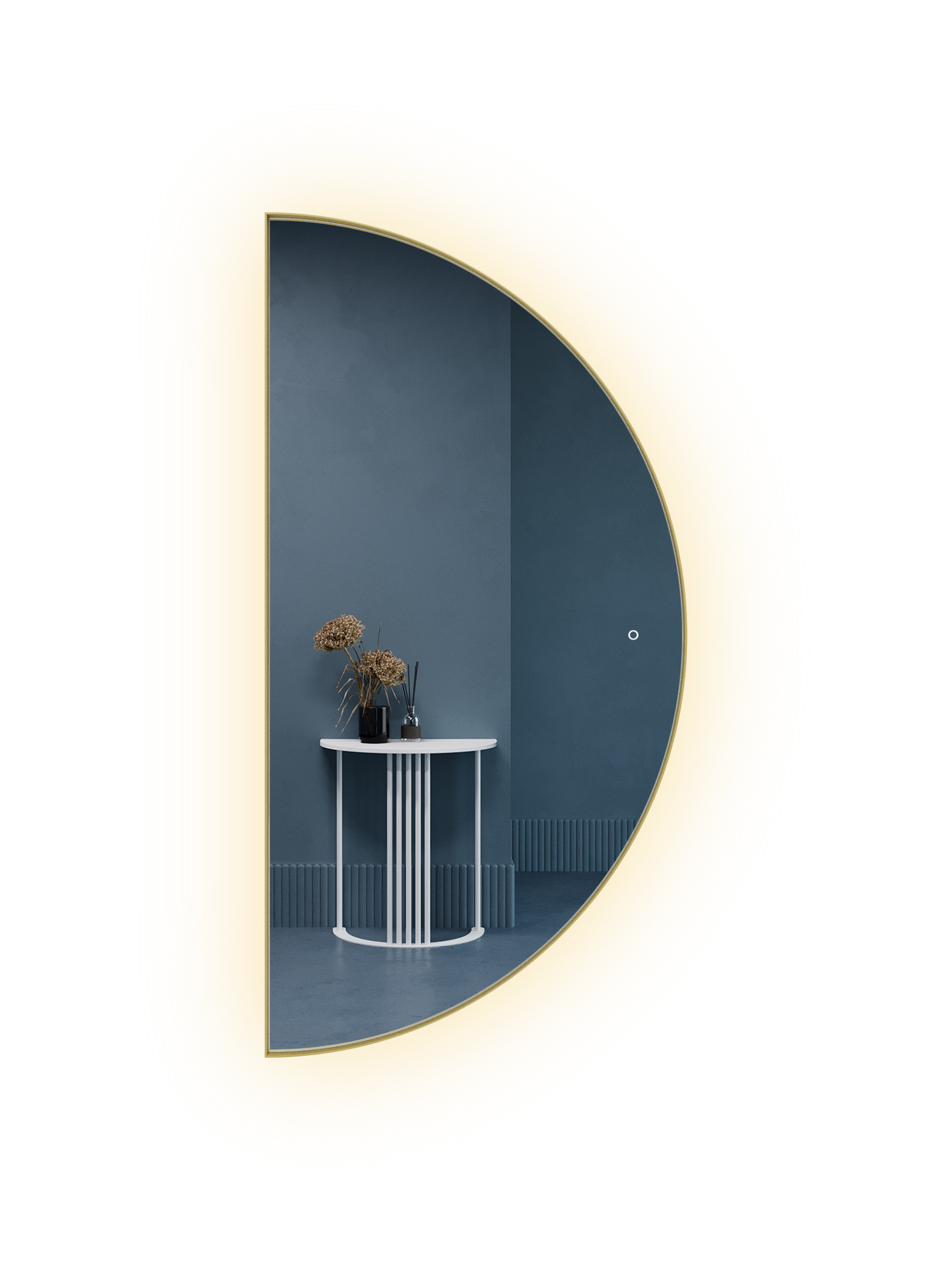 Зеркало в золотой раме с подсветкой 3 в 1 RONTUS M LED, 160 х 80 см