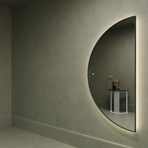 Зеркало в черной раме с подсветкой 3 в 1 RONTUS M LED, 160 х 80 см