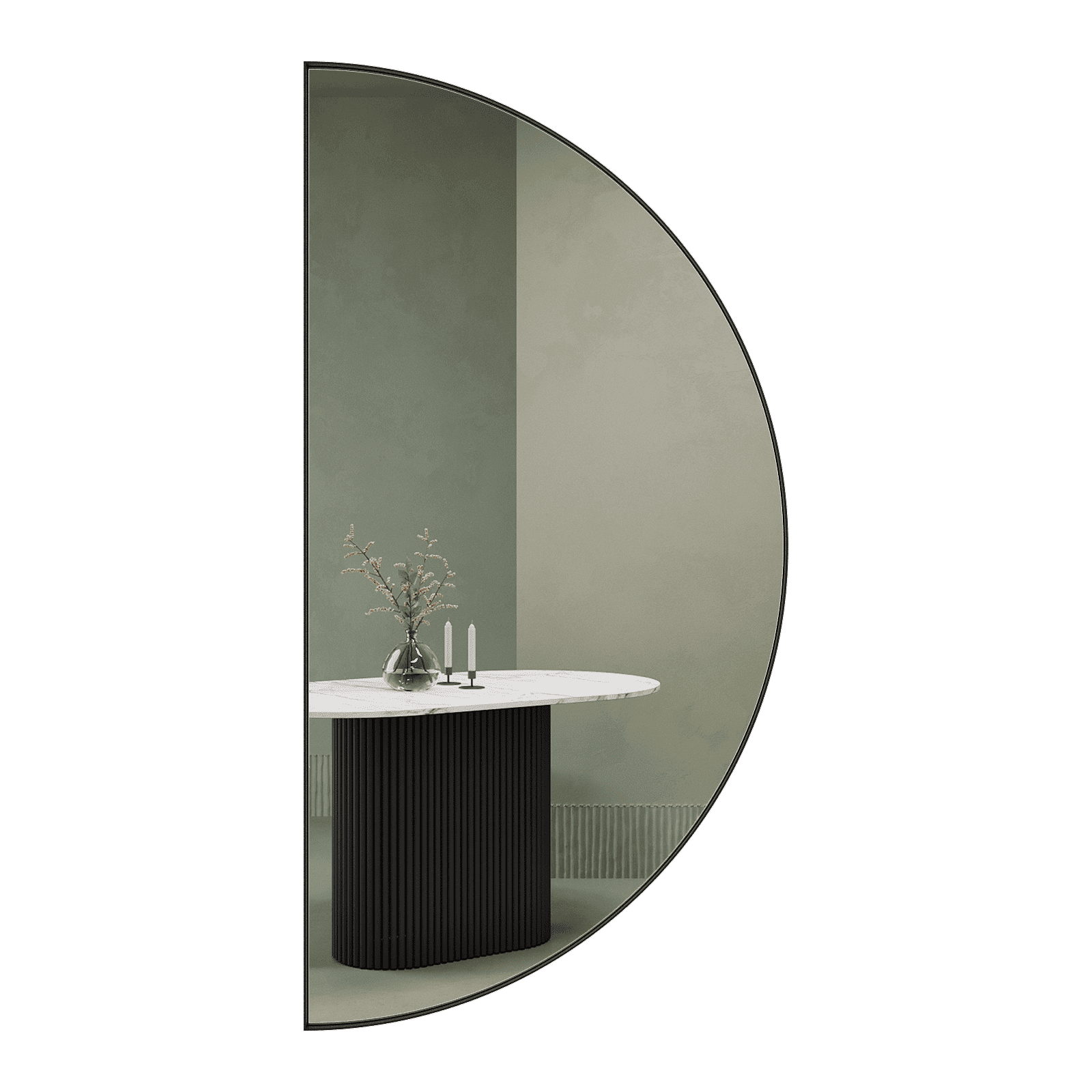 Зеркало в черной раме RONTUS M, 160 х 80 см